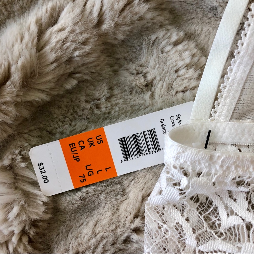 Sam Edelman NWT White lace bralette L - Picture 7 of 8